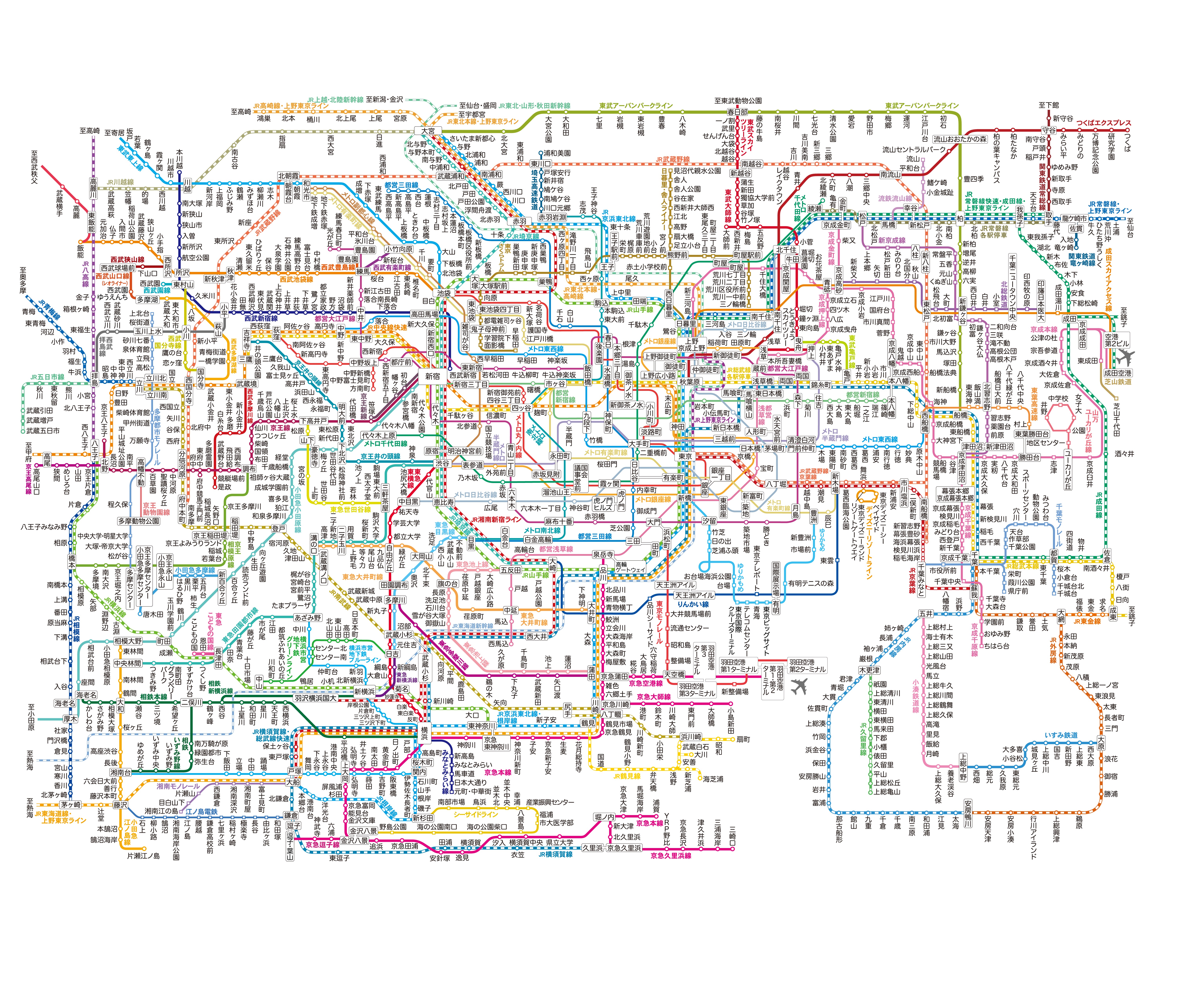 埼玉県の路線図