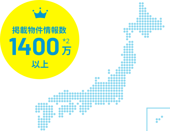 掲載物件情報数1400万以上*2