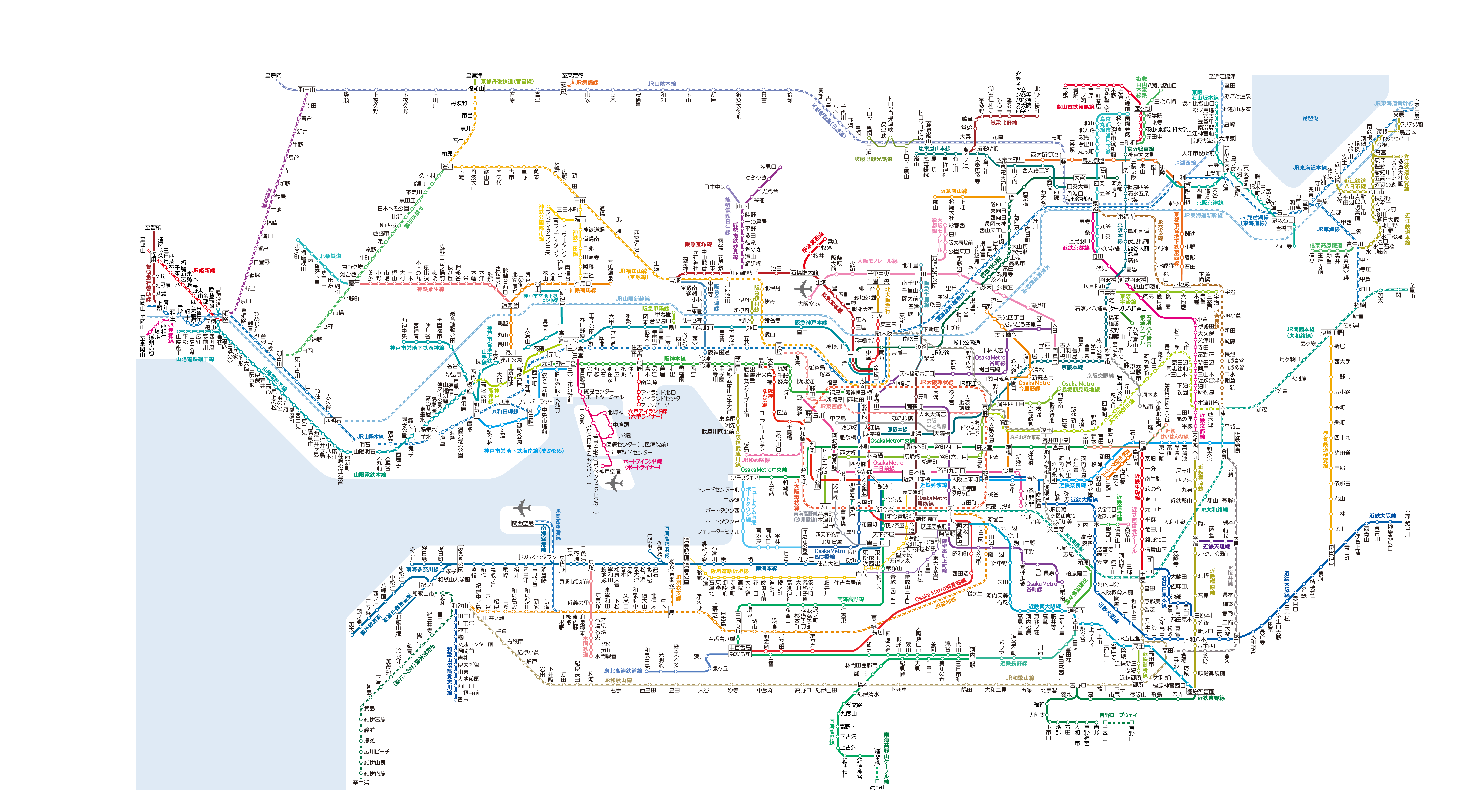 京都府の路線図
